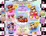 NEW~ FREE SHIPPING ~Premium DIY Mini "Adorable Lil Cuddles Cozy BESTIES" Set of 6 Paintings
