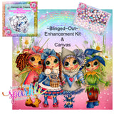 HAND RENDERED ENHANCEMENTS~EXCLUSIVE~DREAM~Blinged Out~ENHANCEMENTS SPARKLE KIT & CANVAS TM ~ Wizard Of OZ Besties DAD# 31 Diamond Art Painting By Sherri Baldy