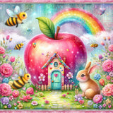 FREE SHIPPING~ EXCLUSIVE~ "FruitVille Besties Apple House By Sherri Baldy