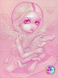 NEW SHIPPING!~ DIY KIT~ Jasmine Becket Griffith Albino Alligator Angel DAD #11" DO IT YOURSELF Diamond Painting!