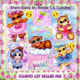 NEW~ FREE SHIPPING ~Premium DIY Mini "Adorable Lil Cuddles Cozy BESTIES" Set of 6 Paintings