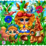 PRE-ORDER~NEW ~ Adorable~ "Besties LiL Miss  White and The Sweet Dwarf DAD 383 " Diamond Painting By Sherri Baldy