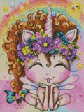 NEW~ FREE SHIPPING ~Premium DIY Mini "Adorable Sugar Plum Unicorns BESTIES" Set of 6 Paintings