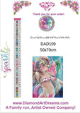 ONLY 2 LEFT~ EXCLUSIVE~Little Pink Mermaid DAD# 109  Robin Pushe'e Diamond Art Painting