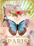 FREE SHIPPING~EXCLUSIVE!!!~DAD# 224 Paris Butterfly Diamond Art Painting By Sherri Baldy