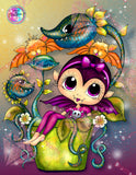FREE SHIPPING~EXCLUSIVE~SO CUTE!~Venus Flytrap Besties Diamond Art Painting By Sherri Baldy DAD#94