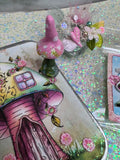 Artist Collectible Special Designer Tool Kit! " Diamond Art Dreams MuxhRoom Fairy House By Sherri Baldy ""