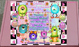 NEW~ FREE SHIPPING ~Premium DIY Mini "Adorable Lil Monsters BESTIES" Set of 6 Paintings (Copy)
