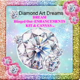HAND RENDERED ENHANCED ~EXCLUSIVE~Blinged Out~ ENHANCEMENTS SPARKLE KIT & CANVAS~"Diamond Art Dreams Dorothy from OZ By Sherri Baldy"