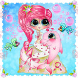 PRE-ORDER~Besties Of HOPE" ~DAD 455 Besties Of Hope Mermaid  ~ Diamond Painting By Sherri Baldy