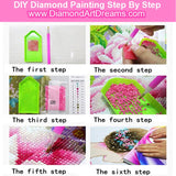 PRE-ORDER~NEW SQUARE DRILLS!!! NEW BOX PACKING & NEW SHIPPING!~Fairy Flower Garden DAD 371SQ  Raven Diamond Art Painting