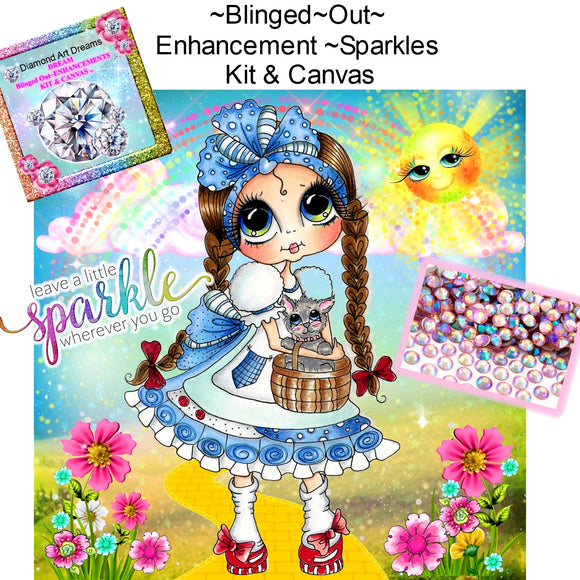 HAND RENDERED ENHANCED ~EXCLUSIVE~Blinged Out~ ENHANCEMENTS SPARKLE KIT & CANVAS~