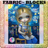 Jasmine Becket Griffith Golden Butterflies Fabric Block 8 x 10