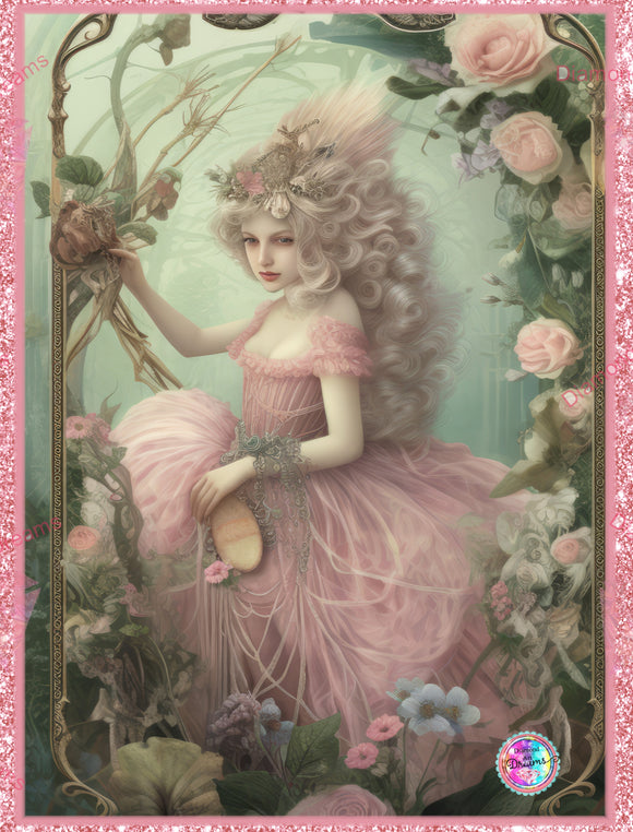 NEW BOX PACKING & NEW  SHIPPING!~Fairy Flower Garden DAD 371  Raven Diamond Art Painting