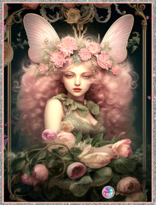 NEW BOX PACKING & NEW  SHIPPING!~Fairy Rose Garden DAD 370 Raven  Diamond Art Painting