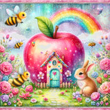 Shipped Direct~ EXCLUSIVE~ "FruitVille Besties Apple House By Sherri Baldy