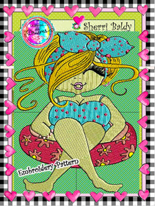 My Besties Sherri Baldy Embroidery Patterns My Bestie Embroidery Patterns "Fluffy Girl Inner Tube Summer Swim"