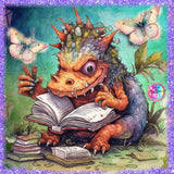 LAST CHANCE!~RETIRING! ~EXCLUSIVE!!!~ ~ Beautiful~ "Grumpy Book Dragon 2 DAD 368 " Diamond Painting