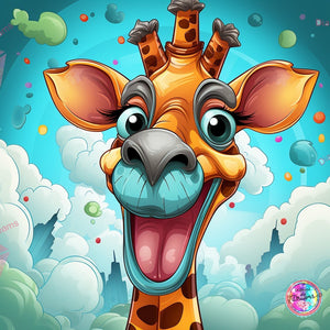 PRE-ORDER~LIMITED EDITION~NEW Adorable~ "Besties Happy Giraffe  DAD 448" Diamond Painting By Sherri Baldy