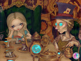 PRE-ORDER~NEW SQUARE DRILLS!!! NEW  SHIPPING~NEW!~Jasmine Becket Griffith Alice And The Mad Hatter DAD 388SQ  Diamond Art Painting By Jasmine Becket Griffith