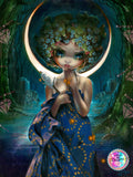NEW SQUARE DRILLS!!! NEW  SHIPPING~NEW!~Jasmine Becket Griffith The Moon DAD 308SQ  Diamond Art Painting By Jasmine Becket Griffith