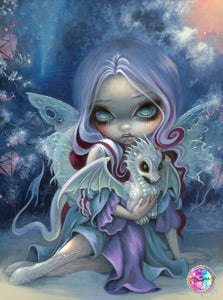 PRE-ORDER~Jasmine Becket Griffith Wintry Dragonling  DAD 424!" 50 x 60 Diamond Painting!