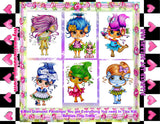 NEW~ FREE SHIPPING ~Premium DIY Mini "TINT TROLLS BESTIES" Set of 6 Paintings