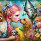 FREE SHIPPING!~Factory Direct~EXCLUSIVE~NEW YOU PICK CANVAS SIZE~My Besties Of OZ Toto's Kiss