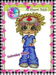 My Besties Sherri Baldy Embroidery Patterns My Bestie "Nurse Bonnie" Digital Download
