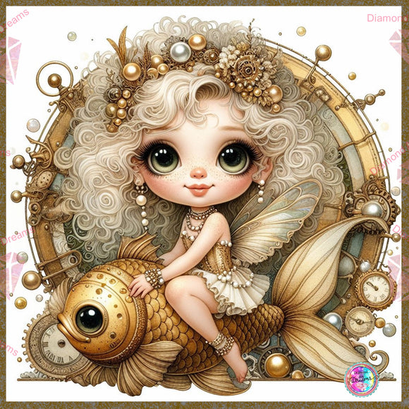 PRE-ORDER~ Sherri Baldy My Besties Golden Steampunk Mermaid  DAD 767
