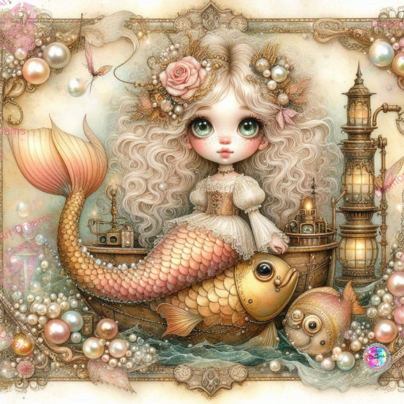 PRE-ORDER~ Sherri Baldy My Besties Steampunk Mermaid  Under The Sea DAD 765