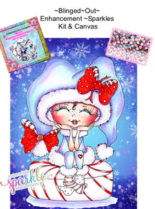 HAND RENDERED ENHANCED ~EXCLUSIVE~Blinged Out~ ENHANCEMENTS SPARKLE KIT & CANVAS~"Diamond Art Dreams Dorothy from OZ By Sherri Baldy"