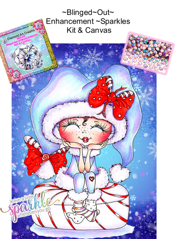 HAND RENDERED ENHANCED ~EXCLUSIVE~Blinged Out~ ENHANCEMENTS SPARKLE KIT & CANVAS~