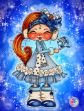 PRE-ORDER~NEW ADORABLE!~Snow Bird DAD 444 By Sherri Baldy"  Diamond Art Painting