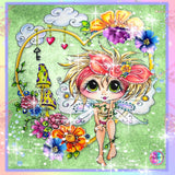 LAST CHANCE!~RETIRING! ~EXCLUSIVE!!!~  Adorable~ "Sparkle Love Fairy DAD 337 " Diamond Painting By Sherri Baldy
