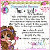 PRE-ORDER~NEW SQUARE DRILLS!!! NEW BOX PACKING & NEW SHIPPING! ~ Adorable~ "My Besties Fluffy Cupcake Bestie DAD 379SQ By Sherri Baldy " Diamond Painting