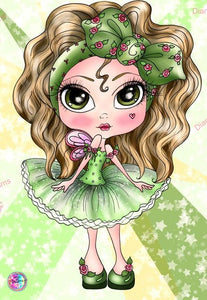 LAST CHANCE!~RETIRING! ~EXCLUSIVE!!!~  The Green Sparkle Fairy DAD 400 By Sherri Baldy