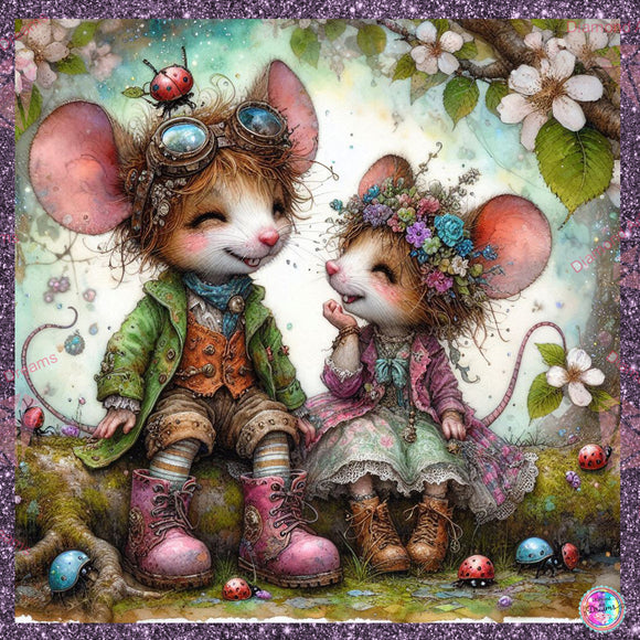 A~ PRE-ORDER~ LIMITED ~EXCLUSIVE!!!~ Titch And Twinkle La Mouse DAD 770  Diamond Art Painting By Sherri Baldy