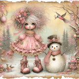 FREE SHIPPING~Shipped Direct~ EXCLUSIVE~ " Vintage Snowman Besties By Sherri Baldy"