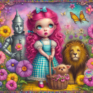 PRE-ORDER~Wizard Of OZ Besties Yellow Brick Road SB101  Diamond Art Painting By Sherri Baldy