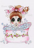 My Besties Sherri Baldy Cute Little Bubbles Cross Stitch Pattern ~ Instant Download PDF file Digital Down load Pattern!