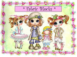 My-Besties Besties Forever Green Dots Background Bestie Girls Fabric By The Yeard 100% Cotton By Sherri Baldy Besties Toss White (23495-B)