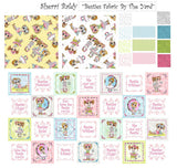 My-Besties Besties Forever Green Dots Background Bestie Girls Fabric By The Yeard 100% Cotton By Sherri Baldy Besties Toss White (23495-B)