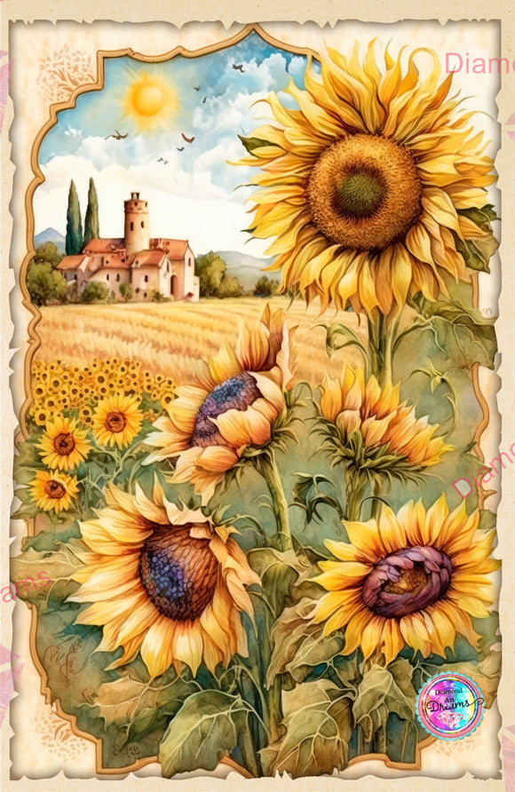 LAST CHANCE!~RETIRING! ~EXCLUSIVE!!!~ NEW BOX PACKING & NEW  SHIPPING!~Sunflowers Farm DAD334  Diamond Art Painting