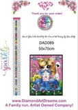 NEW SHIPPING!~Stained Glass In the World Of AliceDAD# 89 Diamond Art Painting By Sherri Baldy