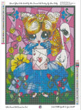NEW SHIPPING!~Stained Glass In the World Of AliceDAD# 89 Diamond Art Painting By Sherri Baldy