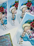 NEW~CARD KIT~DIY~ Made In The USA ~FREE STYLE Creative- WIP UPS Specialty Canvas Kit ~ "Pinky Unicorn  Winter Mail" By Sherri Baldy" DIY Partial Diamonds PRINT KIT