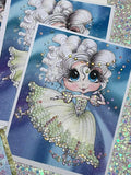 NEW~CARD KIT~DIY~ Made In The USA ~FREE STYLE Creative- WIP UPS Specialty Canvas Kit ~ "Winter Dance" By Sherri Baldy" DIY Partial Diamonds PRINT KIT