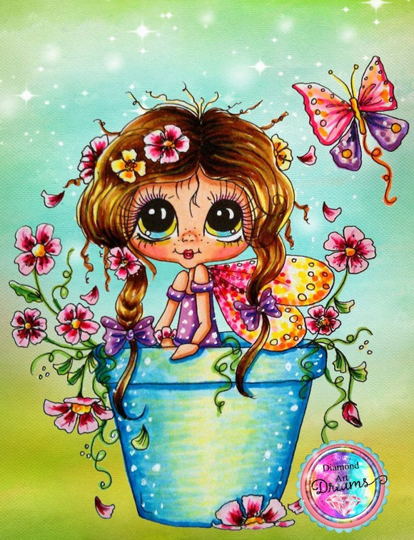 PRE-ORDER~NEW SHIPPING!~ Diamond Art Dreams Flower Fairy Bestie DAD#21 Diamond Art Painting By Sherri Baldy