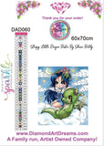 Sleepy Little Dragon Bestie By Sherri Baldy Diamond Art Painting By Sherri Baldy DAD# 60